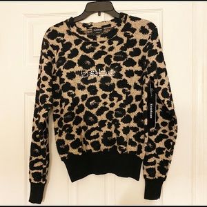 Bebe Leopard Sweater Medium